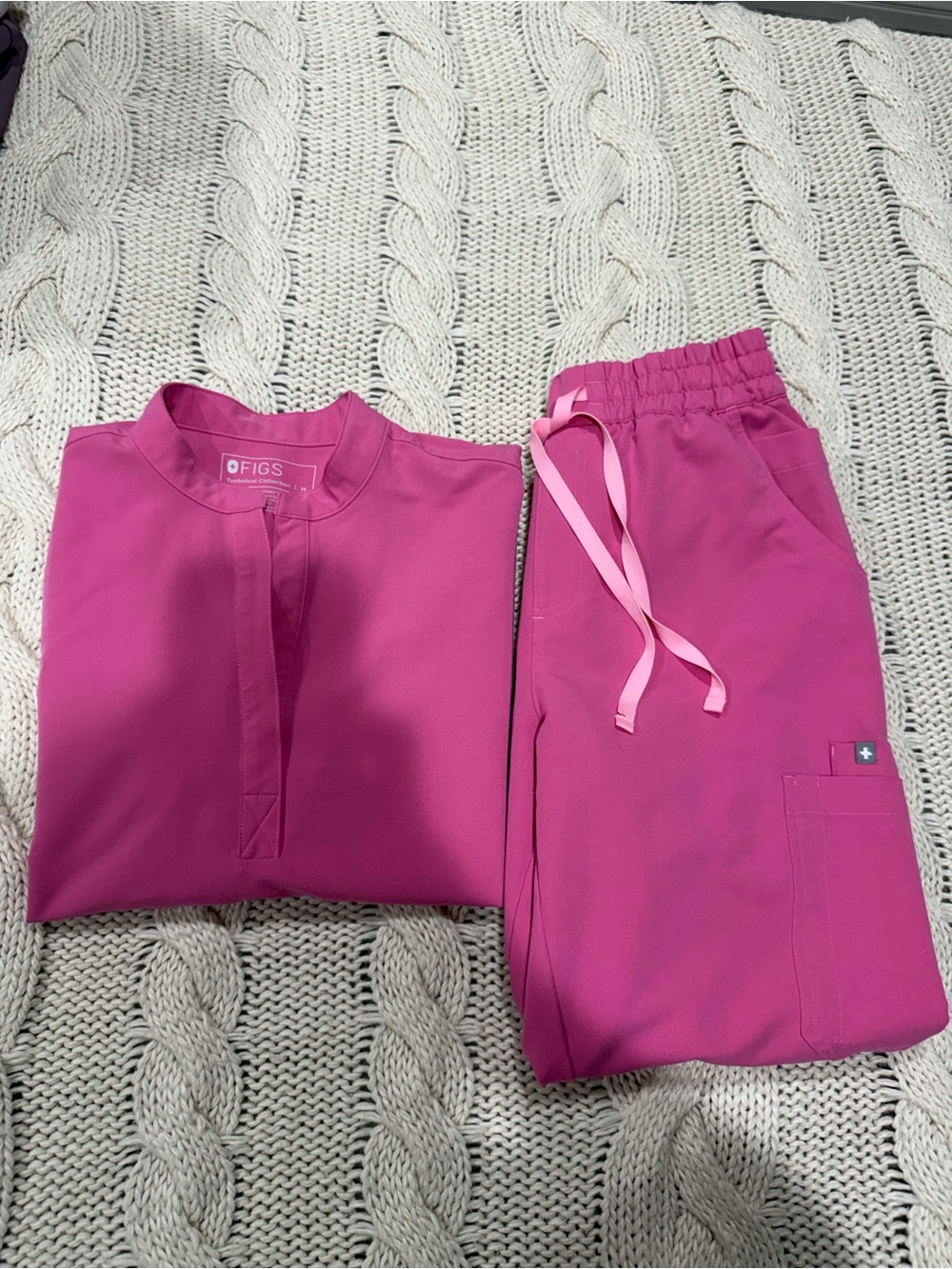 FIGS Scrub Set F’ing Pink